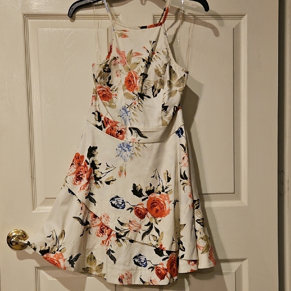 Speechless Pink and White Mini Dress Halter Neck